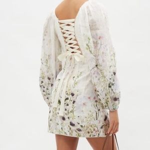 ZIMMERMANN
Dancer pintucked floral-print linen mini dress Size 1